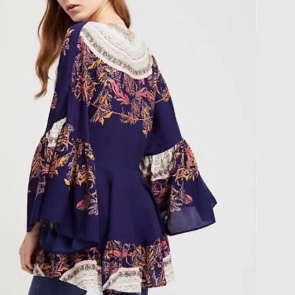 Free People Sunset Dreams Printed Tunic Sz XS